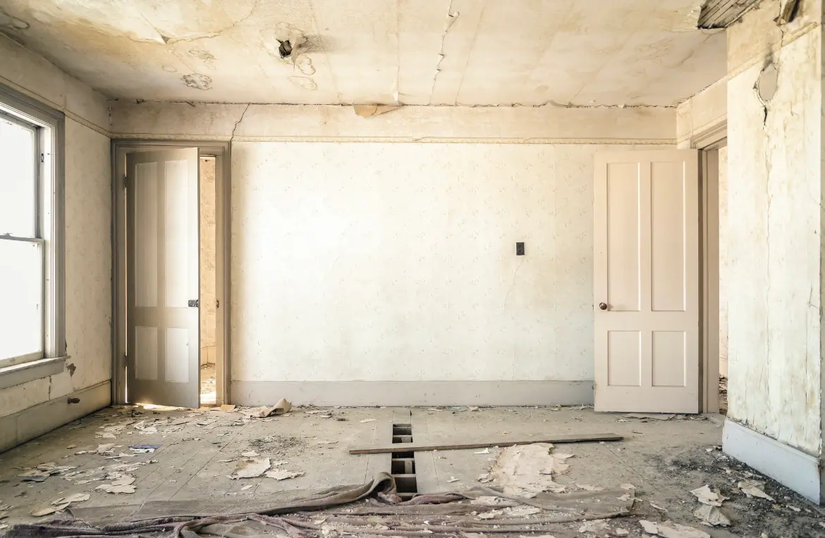 Waste disposal crew managing a cleanout project in Woods Creek